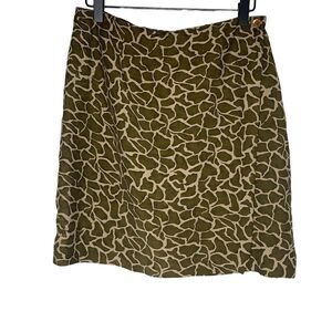 Vintage Ilyse Hart‎ Ltd Animal Print Wrap Skirt Sz 14 lined Button Y2k Rayon